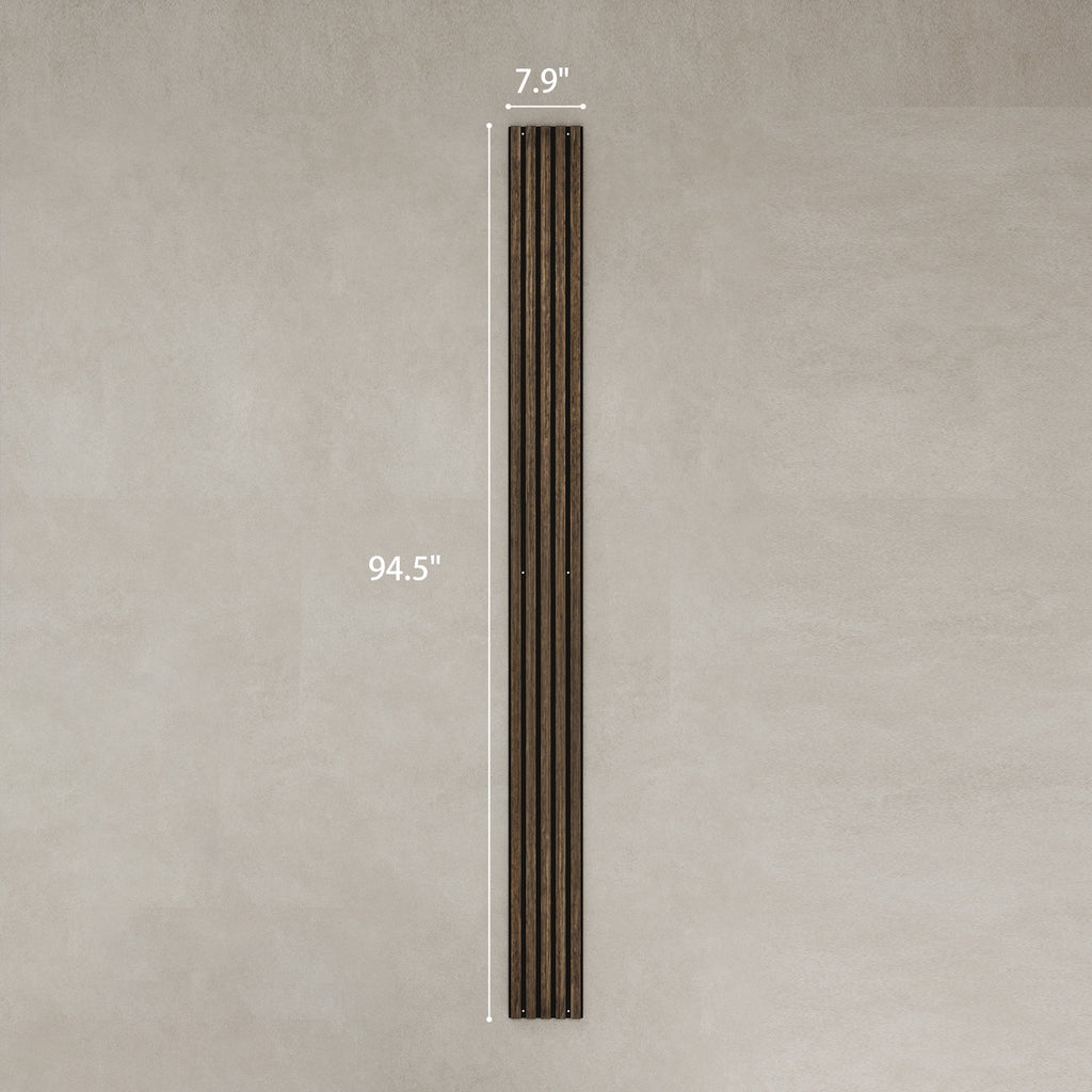 95" x 8" Wood Panels for Wall, 4 Pack Acoustic Panels, Sound Absorbing Slat Wall For Interior Wall Decor, Home, Walnut