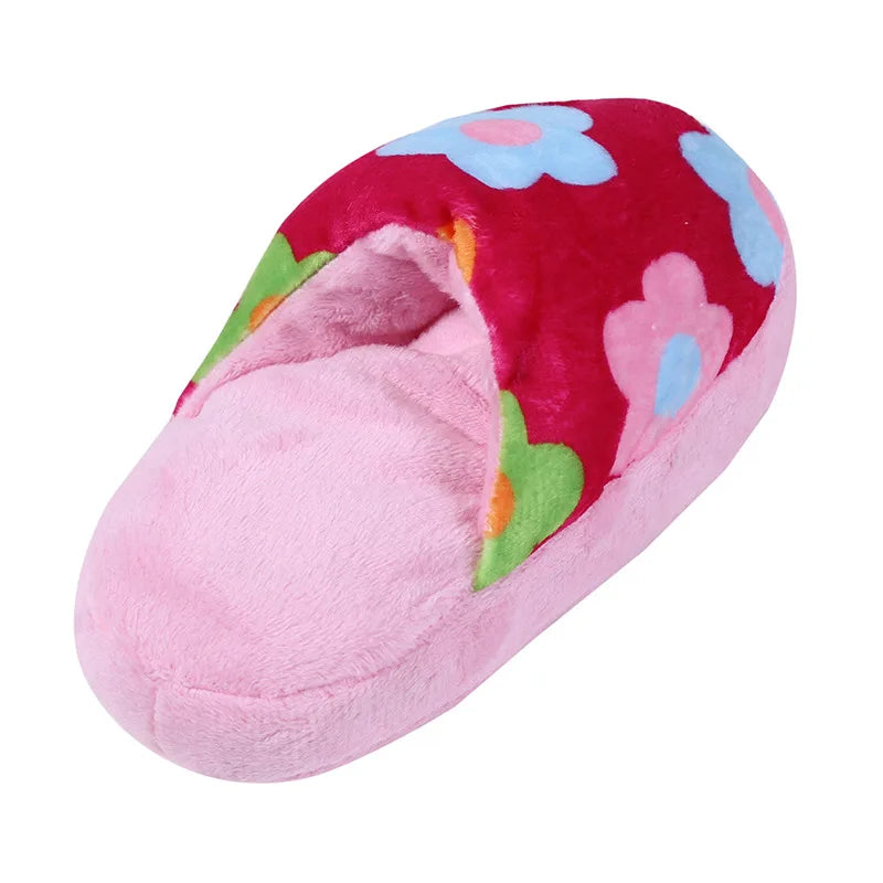 Squeaky Plush Slipper Toy for Dogs & Cats – Interactive Chew & Play Toy