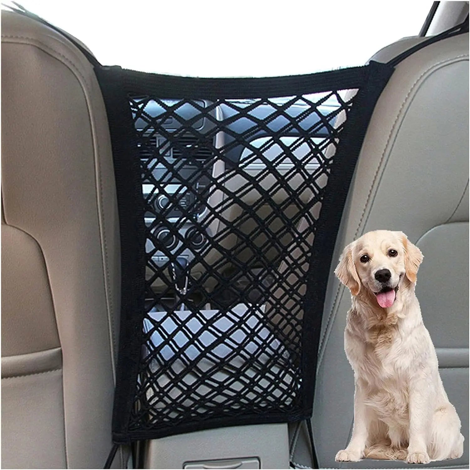 Universal Pet Car Barrier & Mesh Organizer