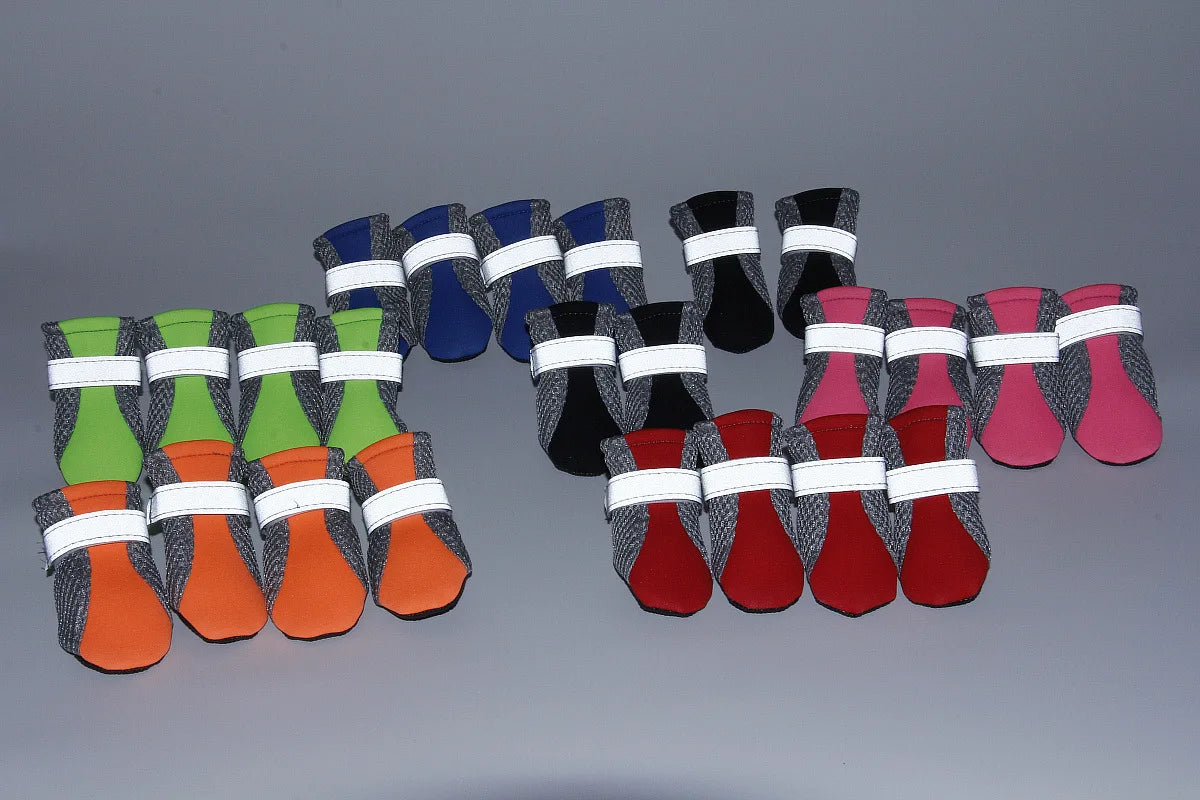All-Weather Waterproof Pet Boots Soft-Bottom Outdoor Dog Shoes
