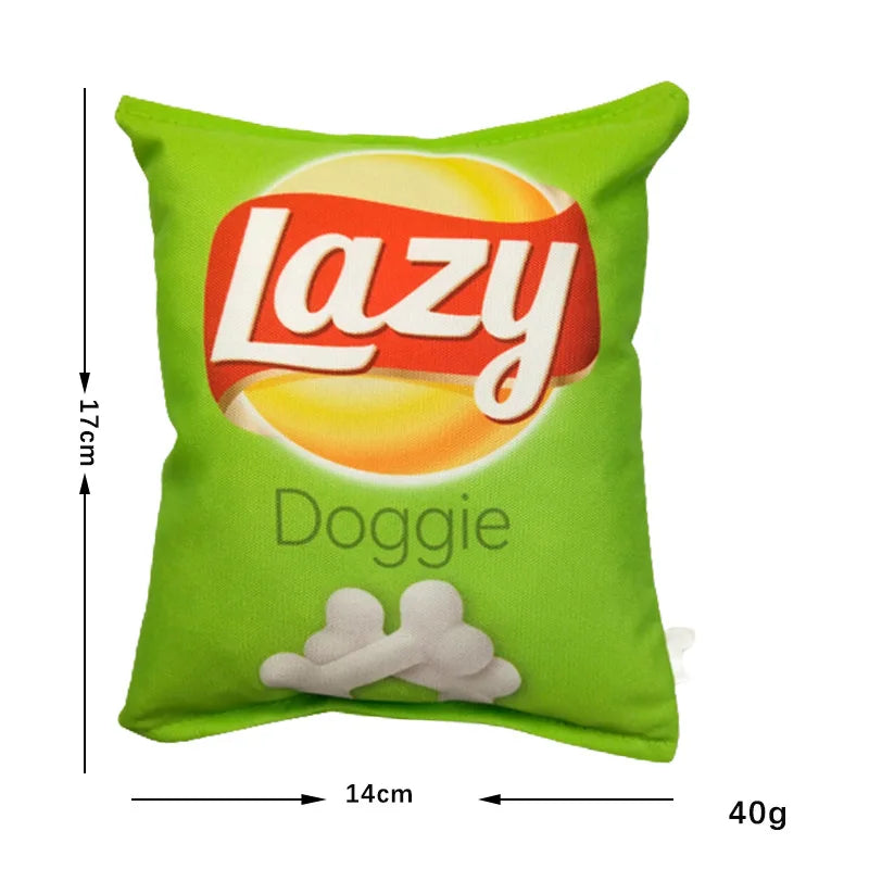 Funny Snack-Shaped Plush Chew Toy for Dogs – Bite-Resistant Molar Toy
