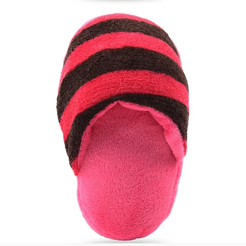 Squeaky Plush Slipper Toy for Dogs & Cats – Interactive Chew & Play Toy