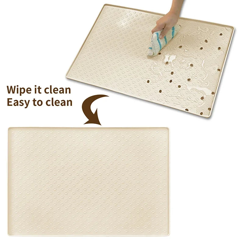 Silicone Pet Bowl Mat – Waterproof Feeding Placemat for Cats & Dogs
