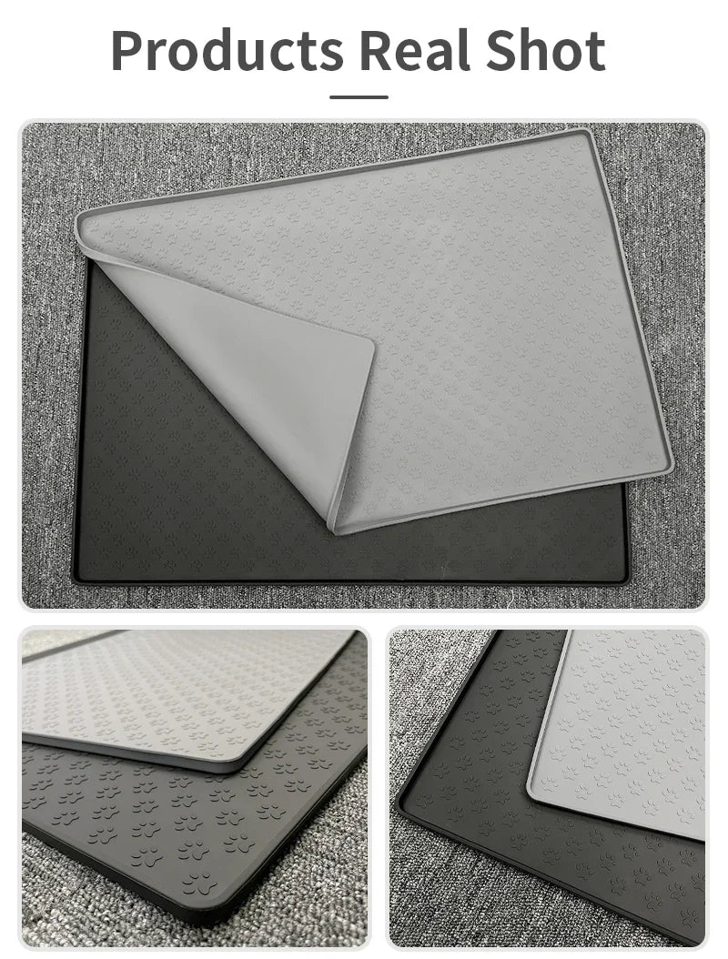 Silicone Pet Bowl Mat – Waterproof Feeding Placemat for Cats & Dogs