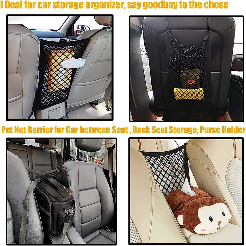 Universal Pet Car Barrier & Mesh Organizer