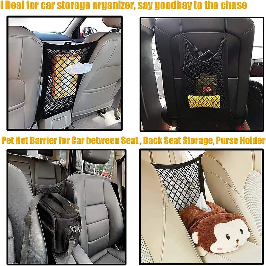 Universal Pet Car Barrier & Mesh Organizer