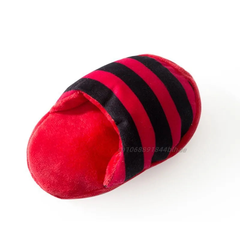 Plush Squeaky Chew Toy for Small Dogs – Funny Slipper Design