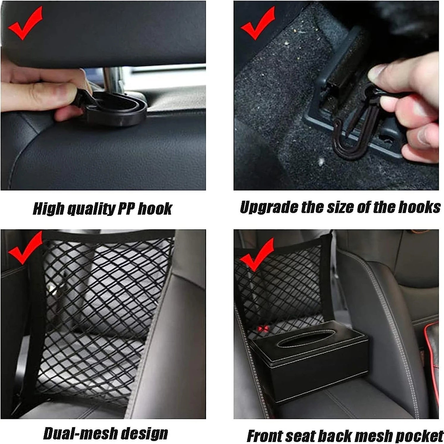 Universal Pet Car Barrier & Mesh Organizer