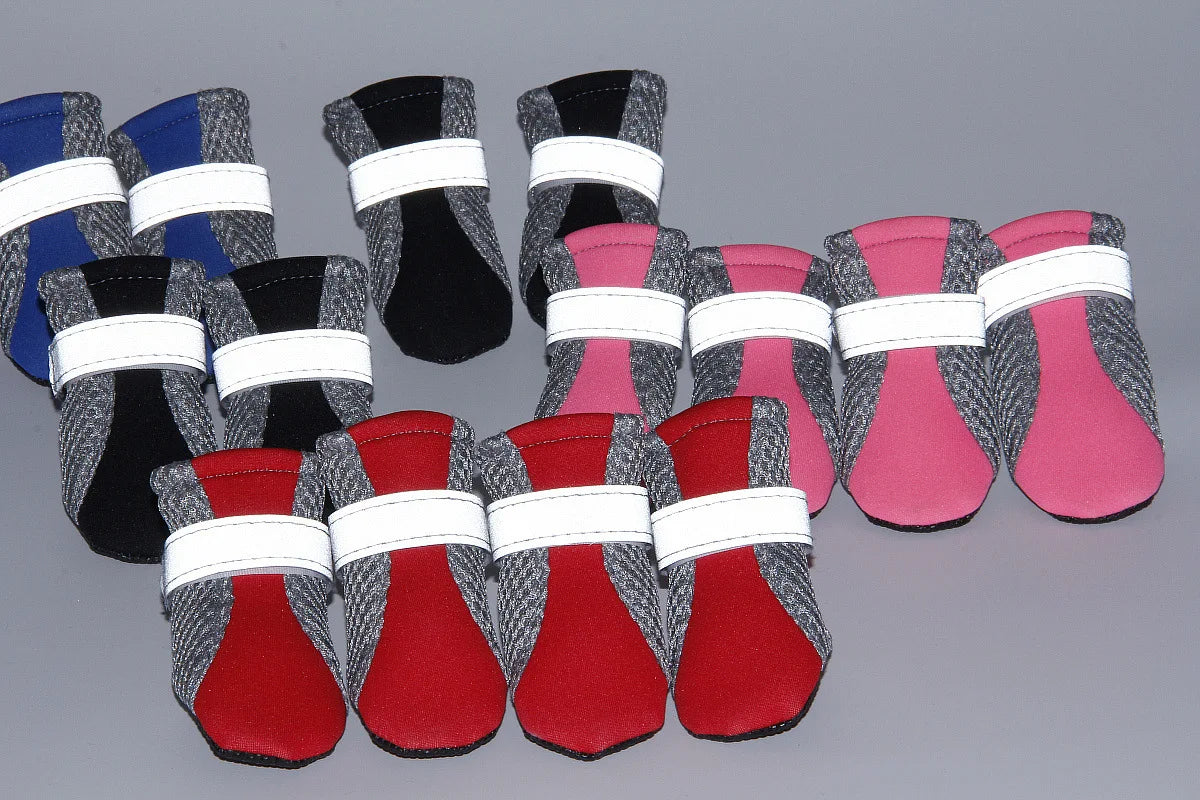 All-Weather Waterproof Pet Boots Soft-Bottom Outdoor Dog Shoes