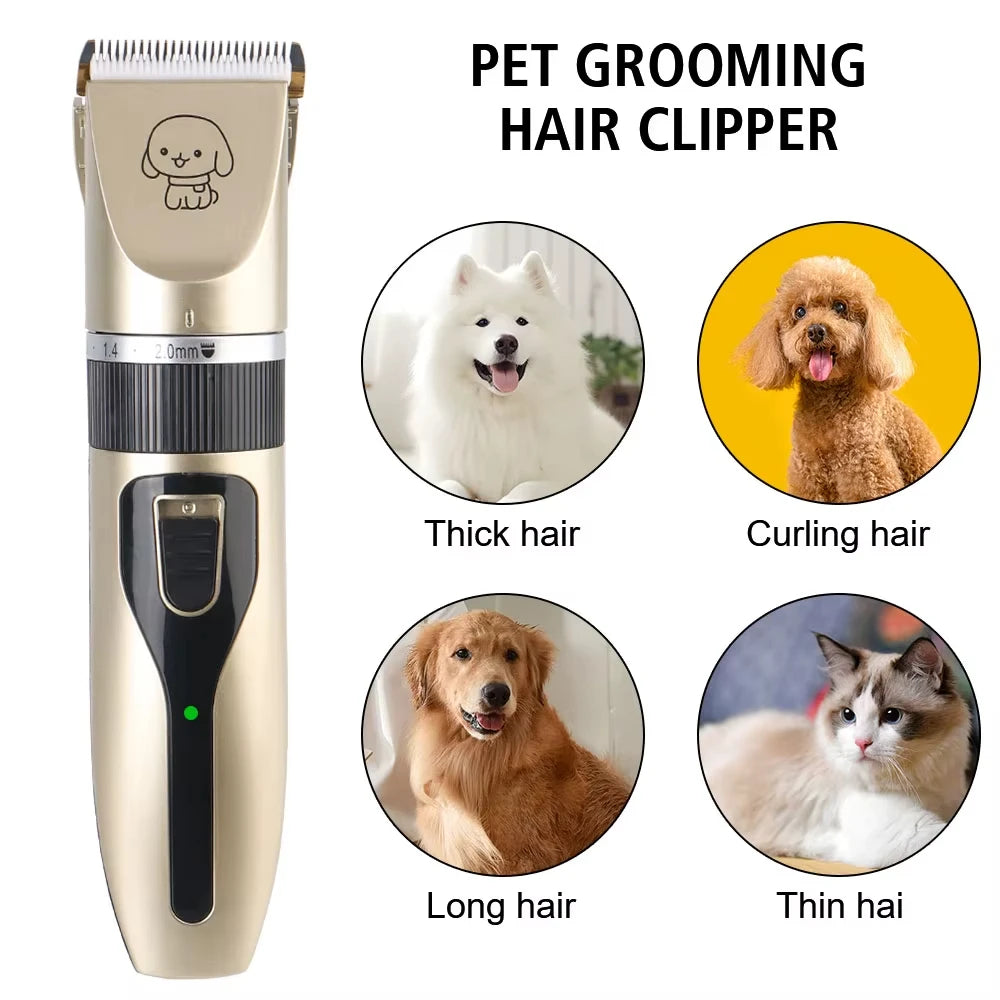 Professional Pet Grooming Kit & Luxury Hair Trimmer