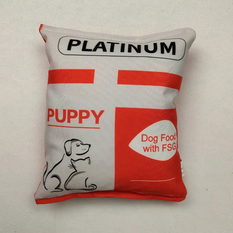Funny Snack-Shaped Plush Chew Toy for Dogs – Bite-Resistant Molar Toy