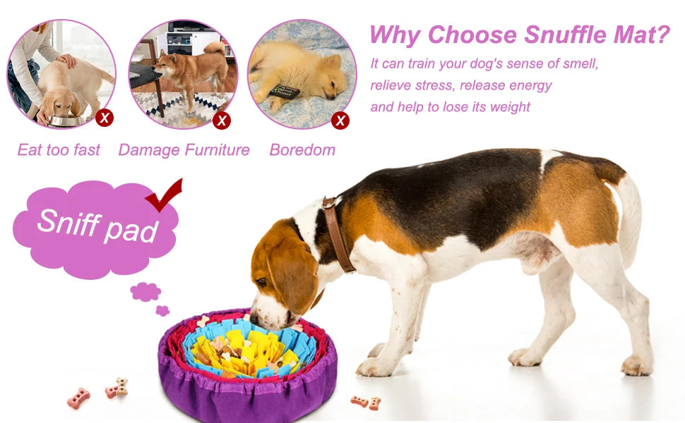 Interactive Pet Snuffle Mat for Dogs & Cats – Mental Stimulation Foraging Toy