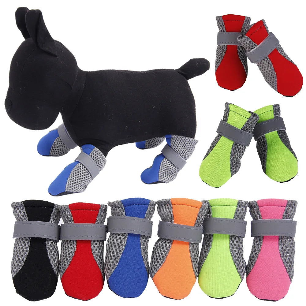 All-Weather Waterproof Pet Boots Soft-Bottom Outdoor Dog Shoes