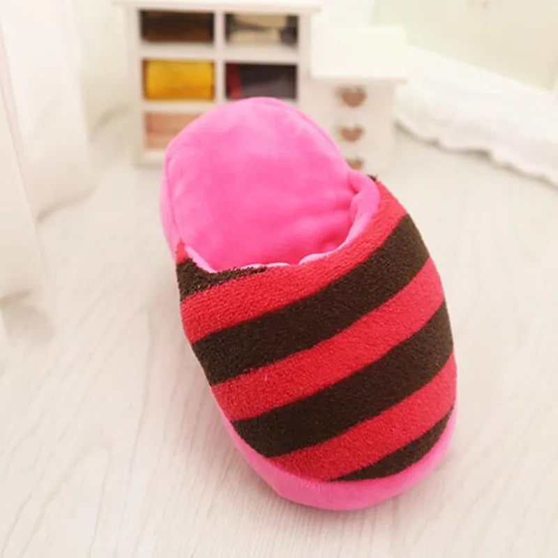 Squeaky Plush Slipper Toy for Dogs & Cats – Interactive Chew & Play Toy