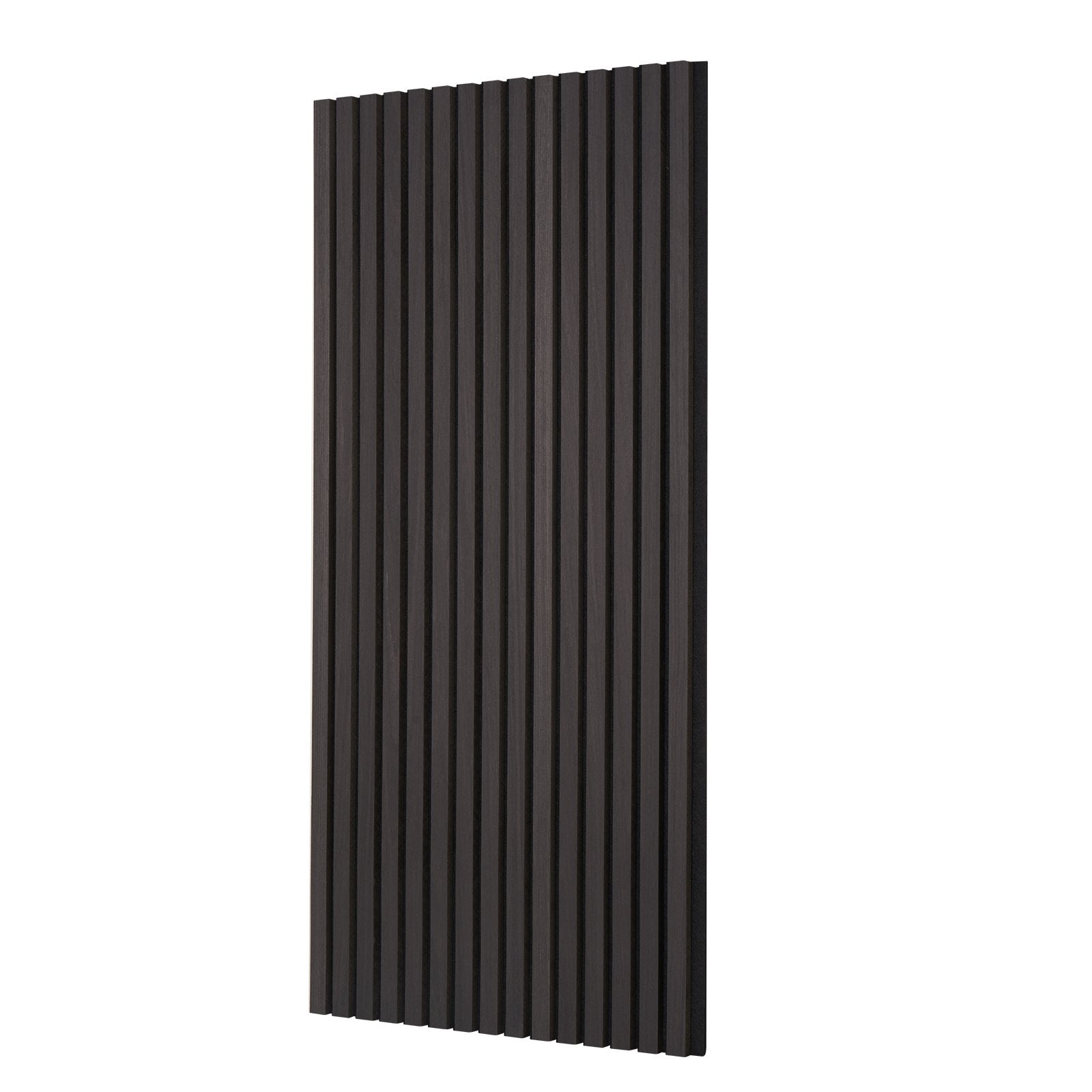 Wood Slat Acoustic Panels, 23.6 X 47.2 Inch, MDF Accent Wooden Wall Panels For Modern Interior Wall Decor, Faux Wood Wall Board Panels For Noise Reduction, Black Oak